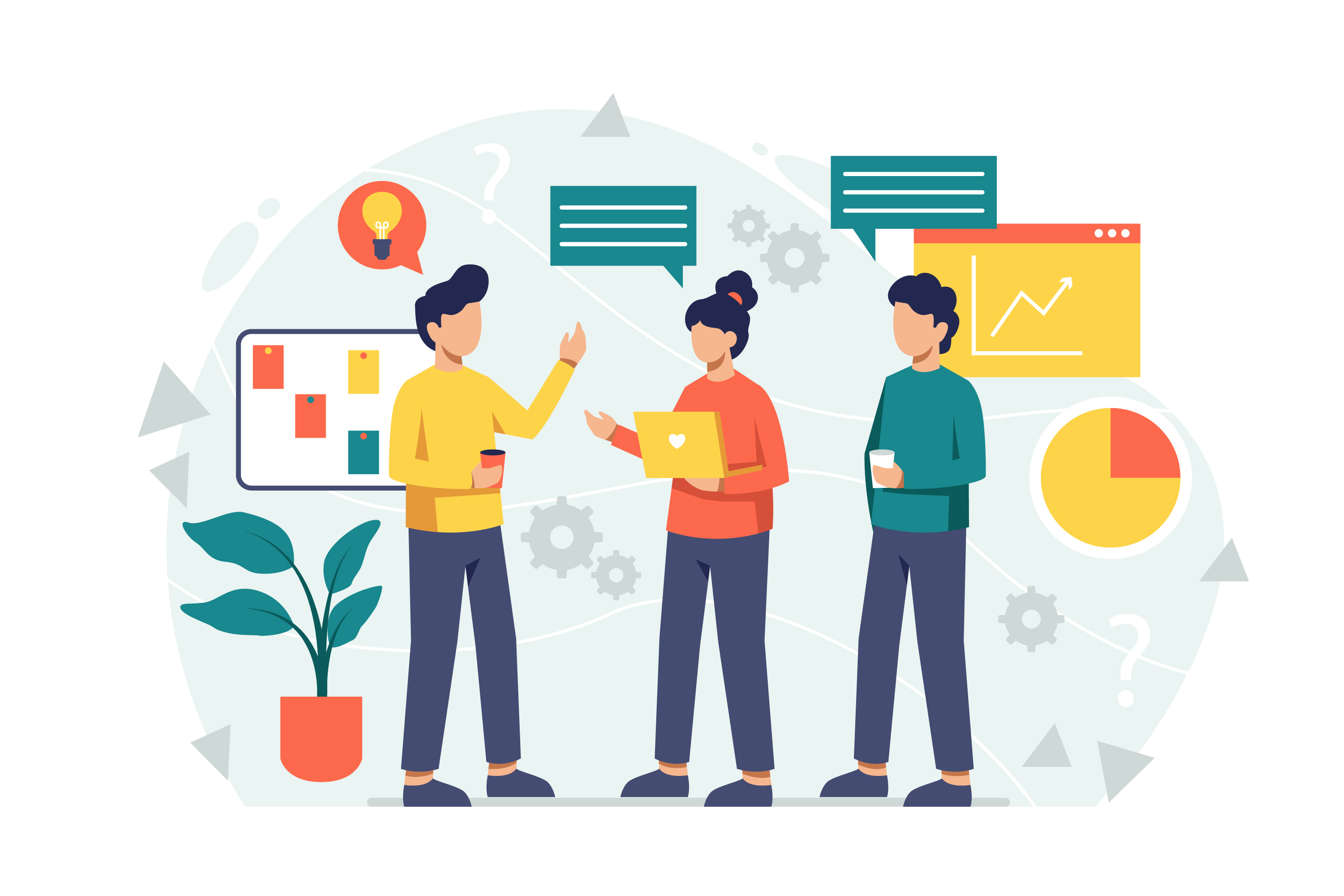 Softpal team members collaborating