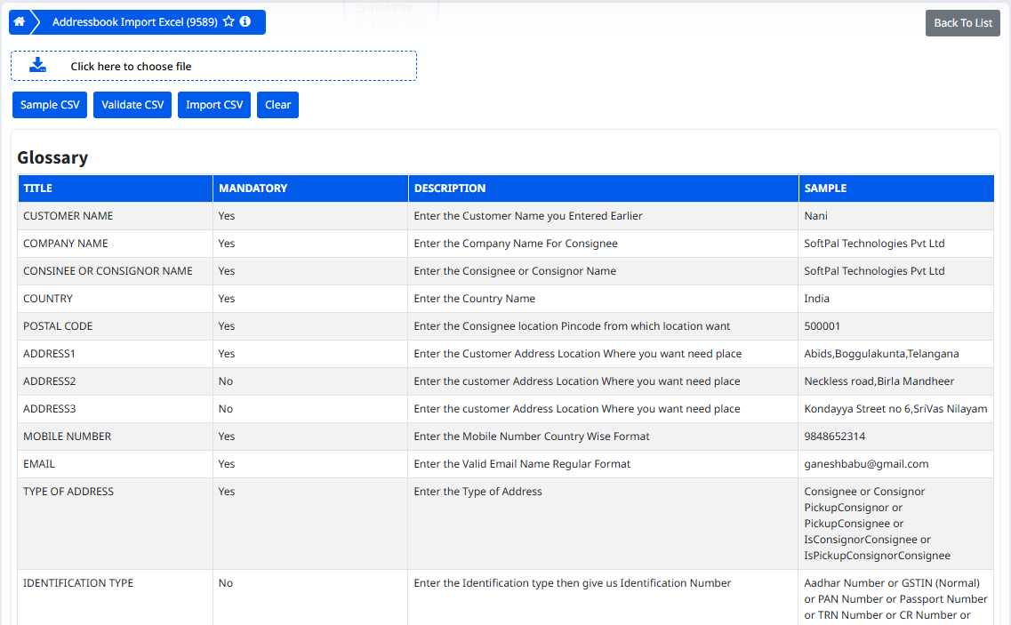 Courier management software daily sales report