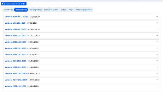 release releaseNotesNotes in courier management software